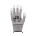 Polyester-Kohlefaser-weiße PU-Fingerspitzen-beschichtete Handschuhe